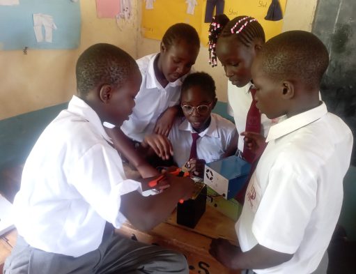 Some of our Secondary School students doing a Science Practical Lesson